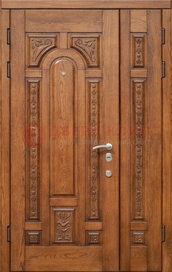 Полуторная железная дверь винорит для дома ДВТ-252 в Дубне