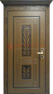 Металлическая дверь с виноритом и узором ДВТ-256 в Дубне