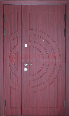 Красная железная дверь с виноритом ДВТ-3 в Дубне