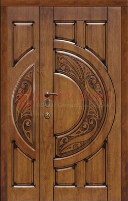 Коричневая входная дверь с виноритом ДВТ-5 в Дубне
