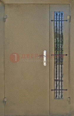 Тамбурная дверь Порошок со стеклом и ковкой ПЛ-20 в Дубне